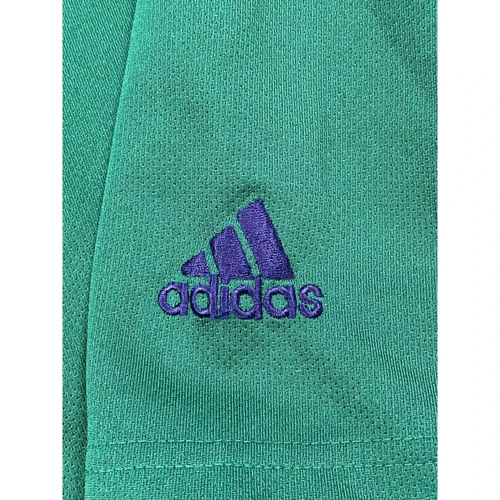 Adidas Notre Dame Fighting‎ Irish Mens Green Navy Blue Quarter Zip Pullover L